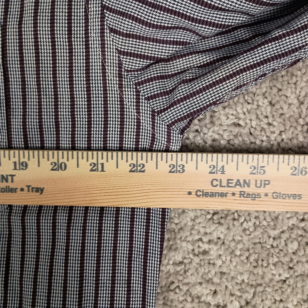 Pronto Uomo Striped Houndstooth Large Mens Button Down Shirt - Picture 8 of 9